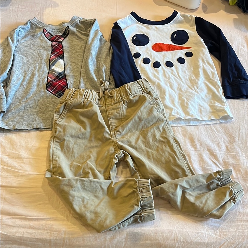 Kids Snowman and Tie Outfit Set